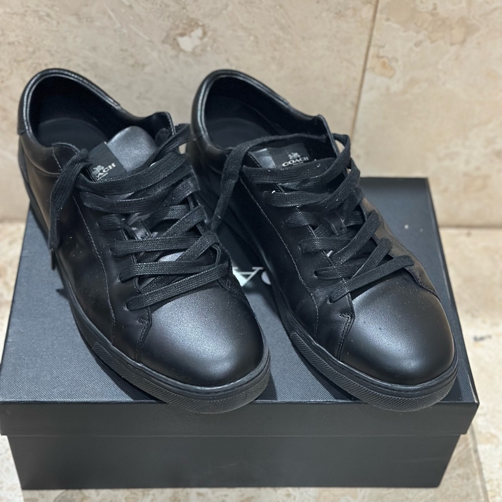 Men’s black coach shoes
